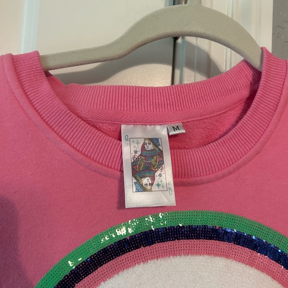 QUEEN OF SPARKLES Embroidered Crewneck, Worn once, Size M - Picture 3 of 3
